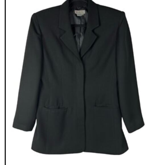 Talbots 20WP Navy Blazer Jacket Wool Blend Career Suit Coat - Picture 1 of 7